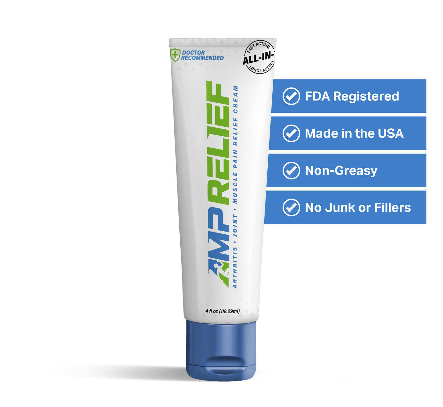 Non-Greasy AMPRelief. 4 Fl. OZ. Tube.